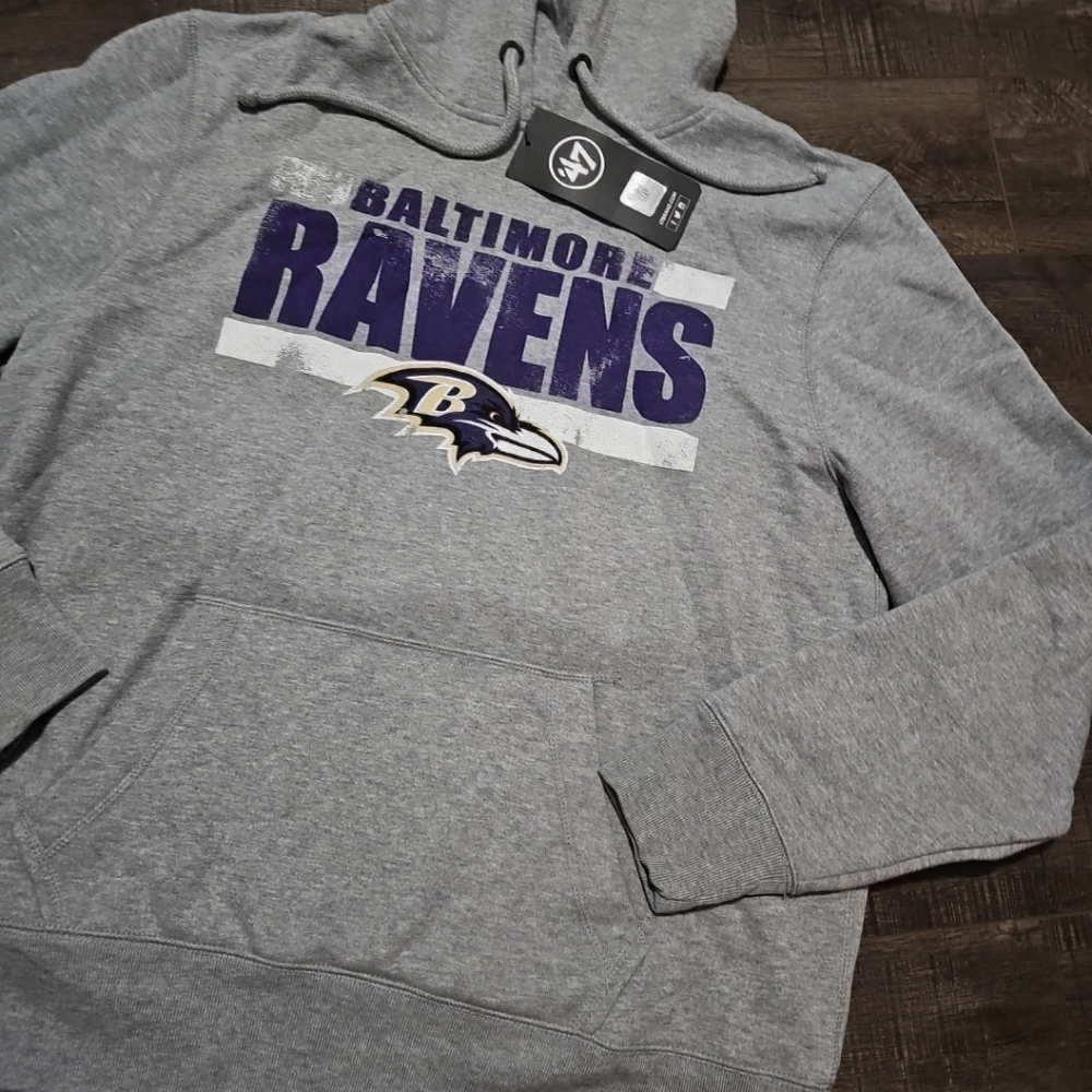 NFL Baltimore Ravens Adult Large Gray 47 Brand Hoodie New With Tags - Picture 4 of 7